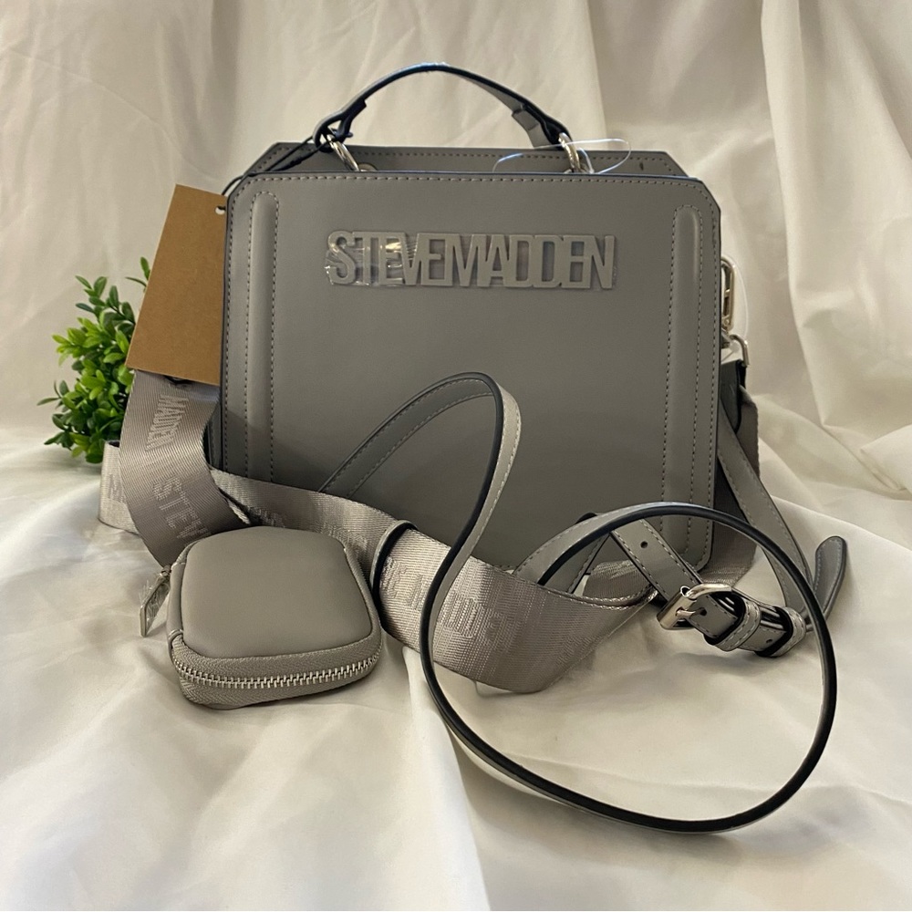 Steve Madden Bevelyn Convertible Tote Bag - Circular Grey